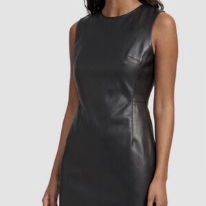 House of Harlow 1960 Black Leather Dress